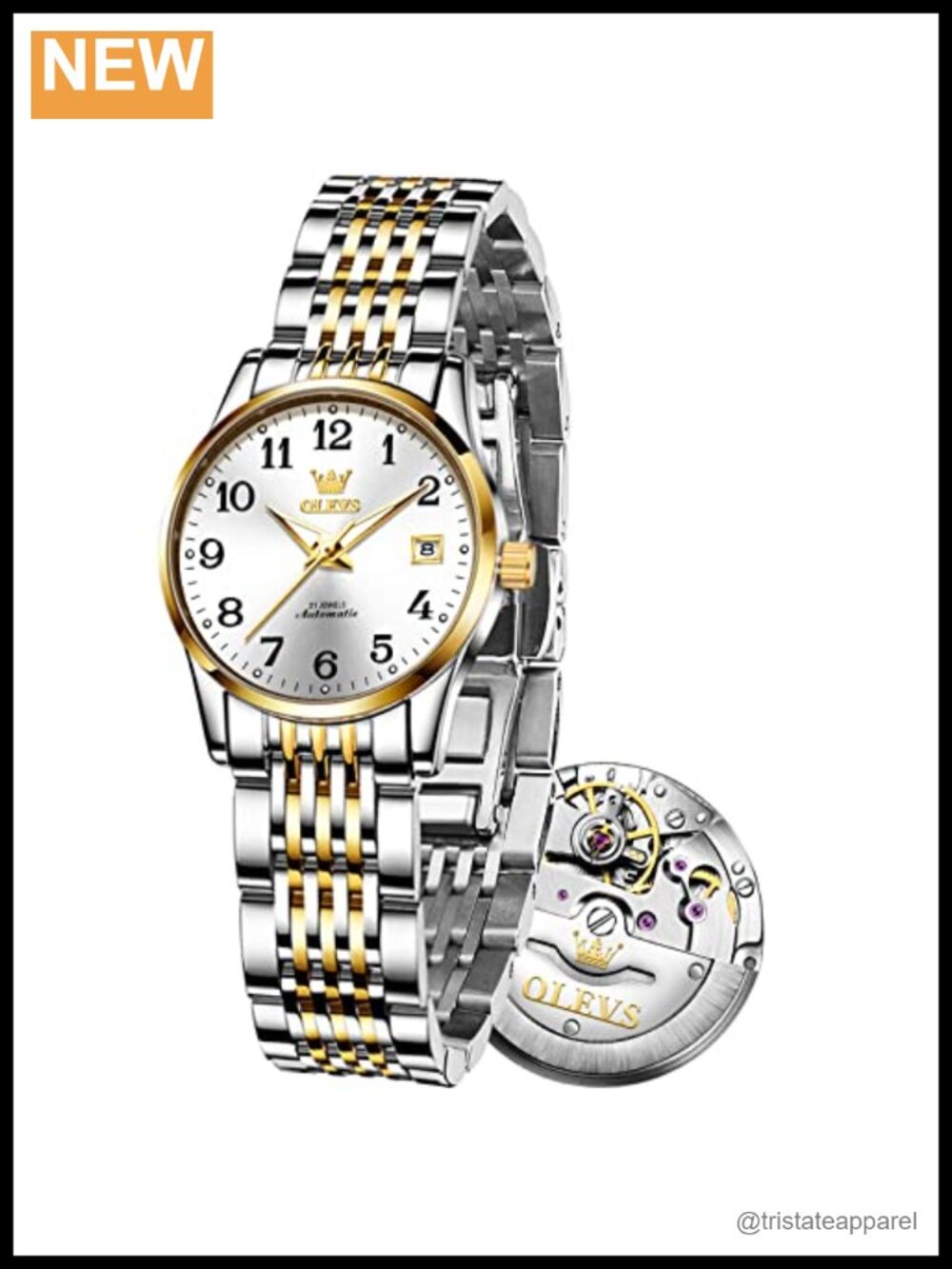 OLEVS Automatic Mechanical Watch for Women Stainless Steel Bracelet Small 27mm